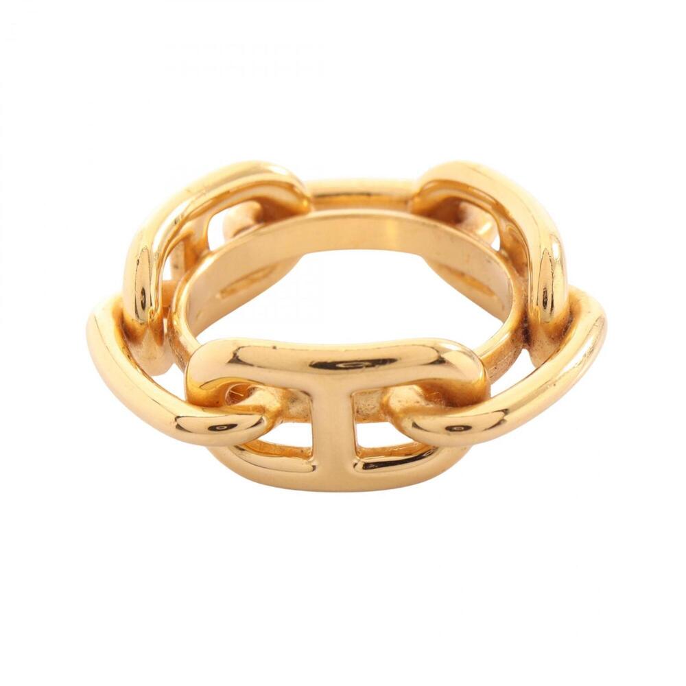 Hermes Chaine d'Ancre Scarf Ring Accessory, Gold Tone, Women's
